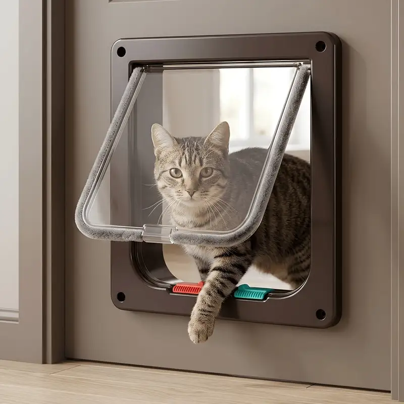 SmartTwo-Way Pet Door - Secure Cat & Dog Flap for Easy Entry & Exit